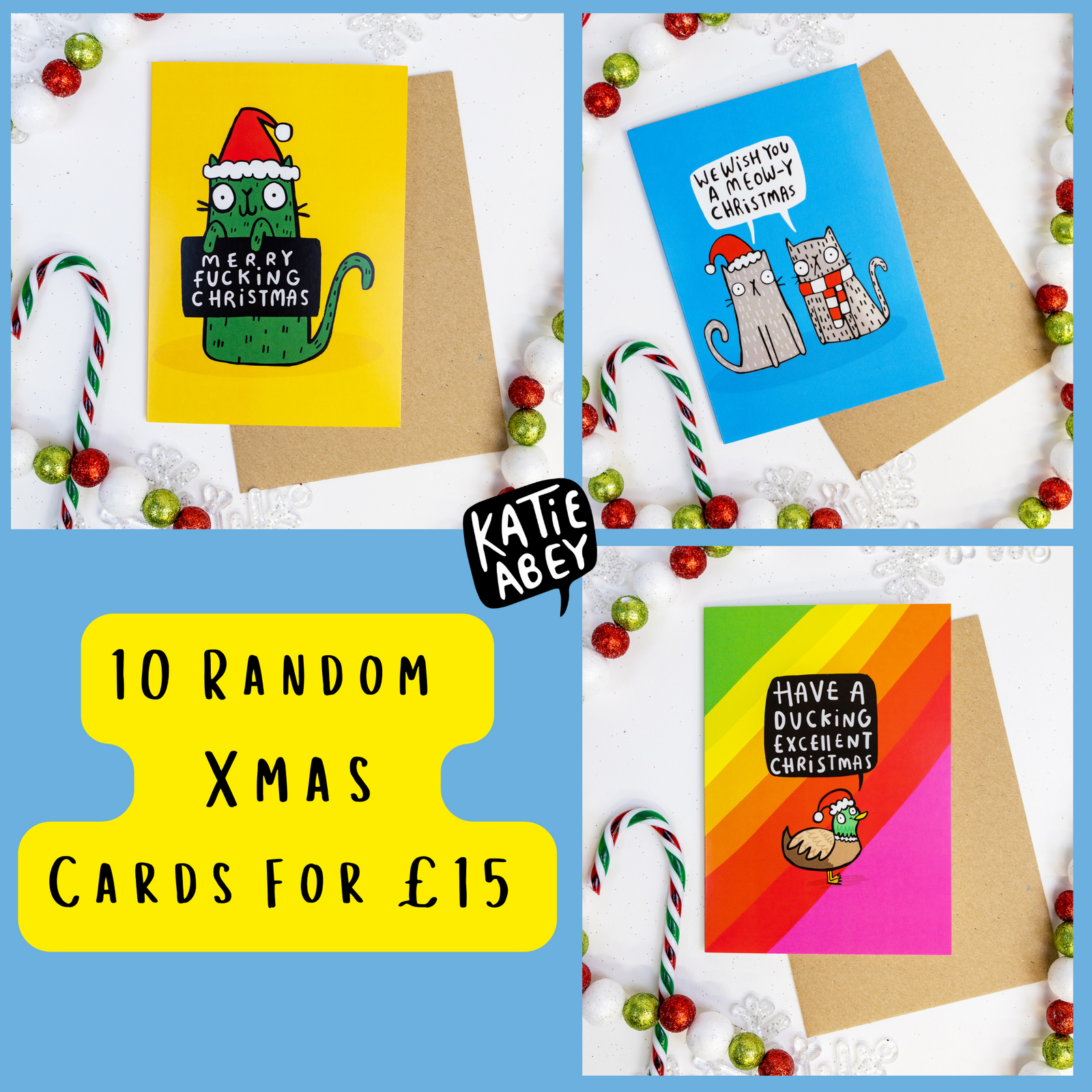 10 X CARDS FOR XMAS FOR £15!