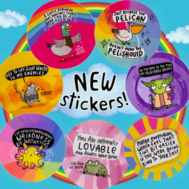 Stick to you Weird and Wonderful self with our NEW stickers! 🌈