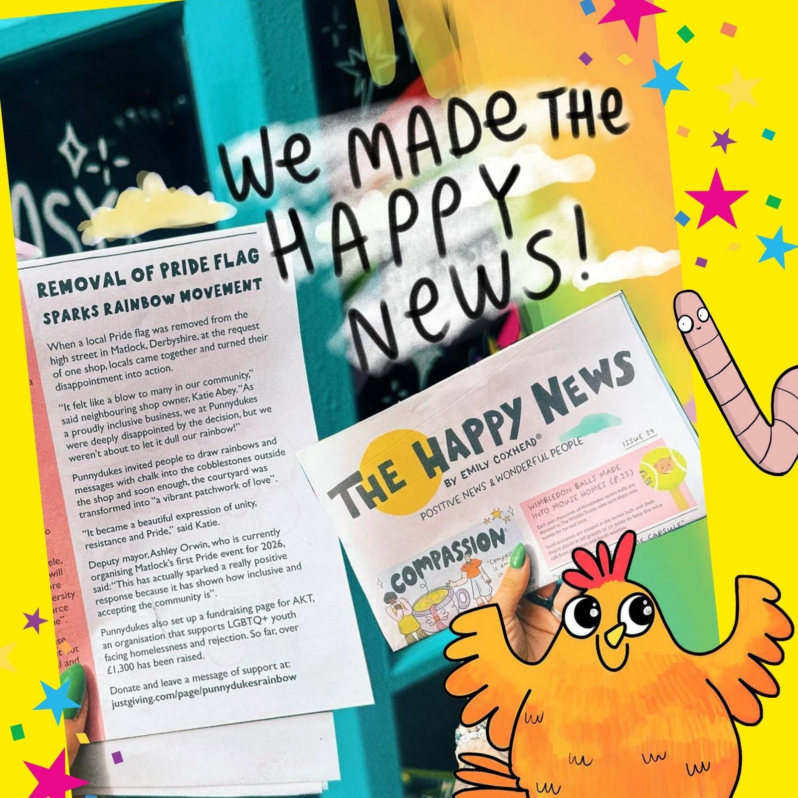 We Made It Into The Happy Newspaper! 🌈✨