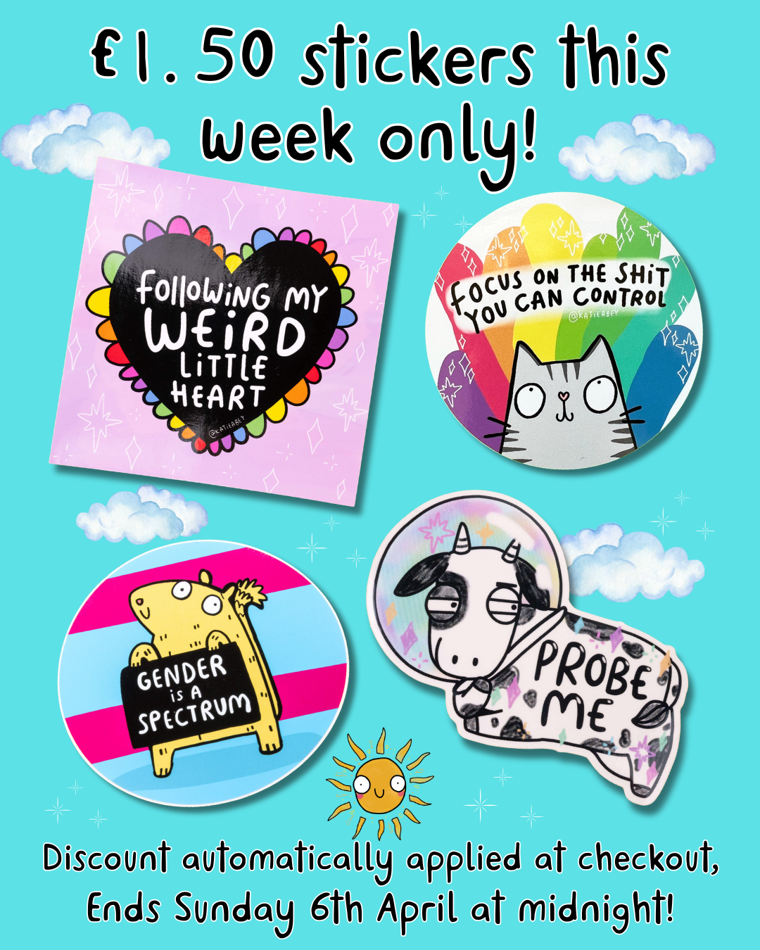 Stick em' up! £1.50 Sticker Deal!!! 🌈 ✨
