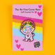 The "No-One Cares Bear" pin by Katie Abey features a pink glitter bear with a heart on its belly and a rainbow that reads "No-One Cares." Displayed on a bright pink backing card with rainbow stripes and hearts, the pin is full of humour and attitude. This playful soft enamel pin makes a bold statement about not caring, encouraging you to embrace your quirky side. Katie Abey’s unique style mixes fun and weirdness, making it a great accessory for jackets, bags, or gifts.