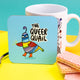 Queer Quail Coaster is a rainbow illustration of a quail with red boots on looking fabulous illustrated by Katie Abey next to it text reads 'the Queer Quail