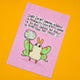 Quirky Katie Abey A4 moth art print with positive message about ignoring gossip and focusing on magic. Illustrated fluffy moth with orange antennae and green patterned wings on pink swirly background. Matte finish, signed and numbered, only 10 available.