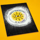 Katie Abey A4 art print featuring a bold design with a cute yellow sunshine illustration and the uplifting words “Protect Your Delight At All Costs”. The print has a matte finish, is mounted on foam-backed board, signed and numbered. Limited edition of 10, perfect for brightening your home décor or as a quirky gift.