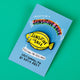Sensitive Soul Soft Enamel Pin Badge designed by Katie Abey on a blue backing card. It is a yellow fish crying with text say 'Sensitive Sole' on the pin it is on a green background