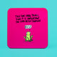 the tiny frog of rest is a cute illustration by Katie Abey on a pink base coaster with text saying This tiny frog thinks that it is important you look after yourself with a speech bubble saying REST