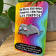 Handmade Porpoise Resin Pin Badge 'Oh Hello. You have found me. I am your life porpoise.' Smiley cute grey porpoise designed by Katie Abey and brought to life by Little Acorn Designs. 